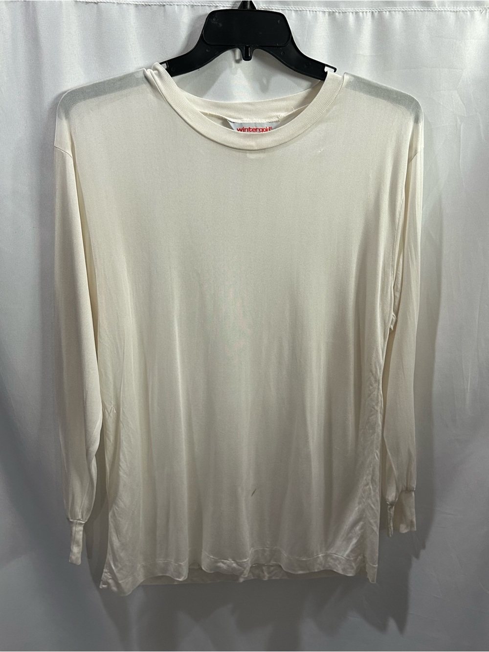 Terramar Thermasilk ivory long sleeve insulated gossamer shirt